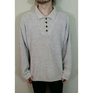 Eddie Bauer collared top button up sweater